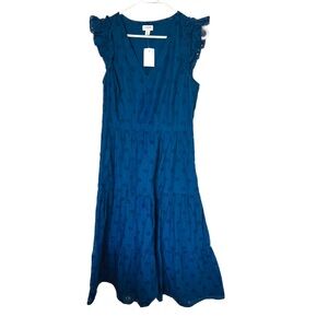 NEW J.Crew Factory Blue Floral Dress Long Dress